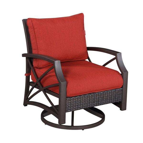 Red Barrel Studio® Outdoor Swivel Patio Chair with Cushions Wayfair